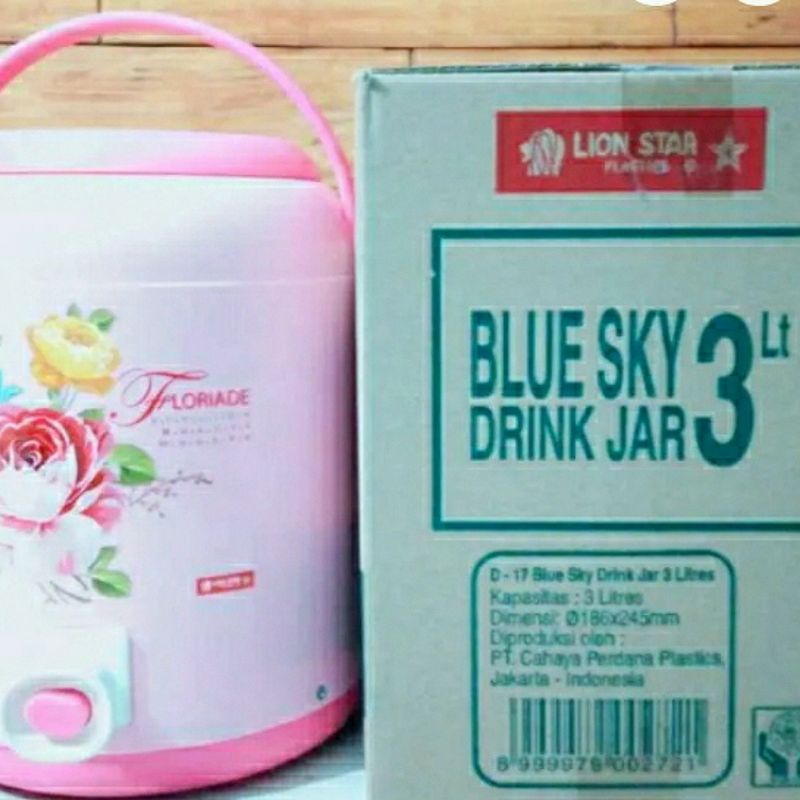 LION STAR DRINK JAR D-17 3 LITER- JUMBO AIR MINUM TERMOS TEMPAT AIR PANAS (NEW Minus Kardus Peyok)