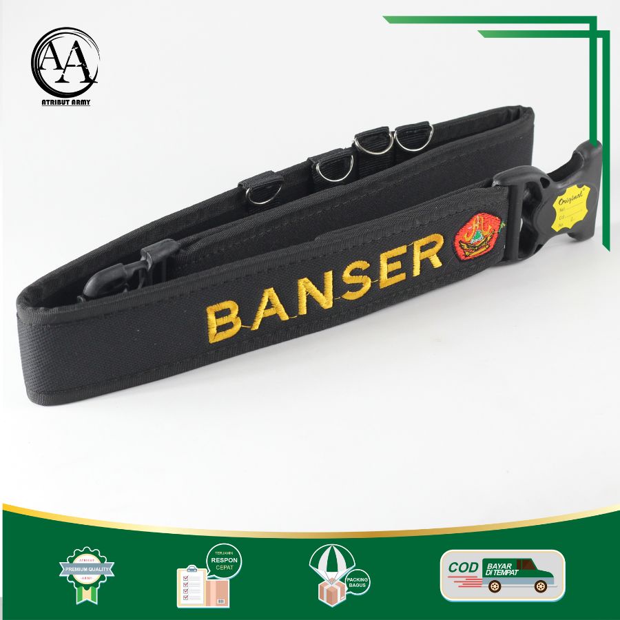 [KOPEL KLIK HITAM BANSER] SABUK KOPEL KLIK HITAM BANSER l IKAT PINGGANG BANSER - KK02B