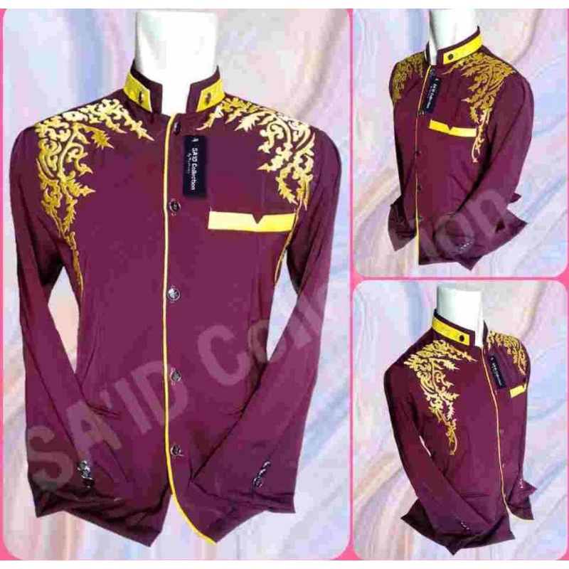 Jasko bordir terbaru keren dan mewah maroon