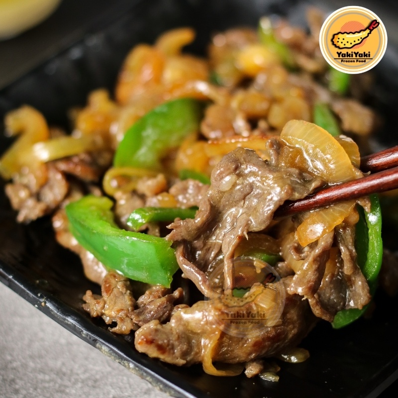 

YAKIYAKI BEEF YAKINIKU HOME MADE BENTO FROZEN FOOD 2 PORSI