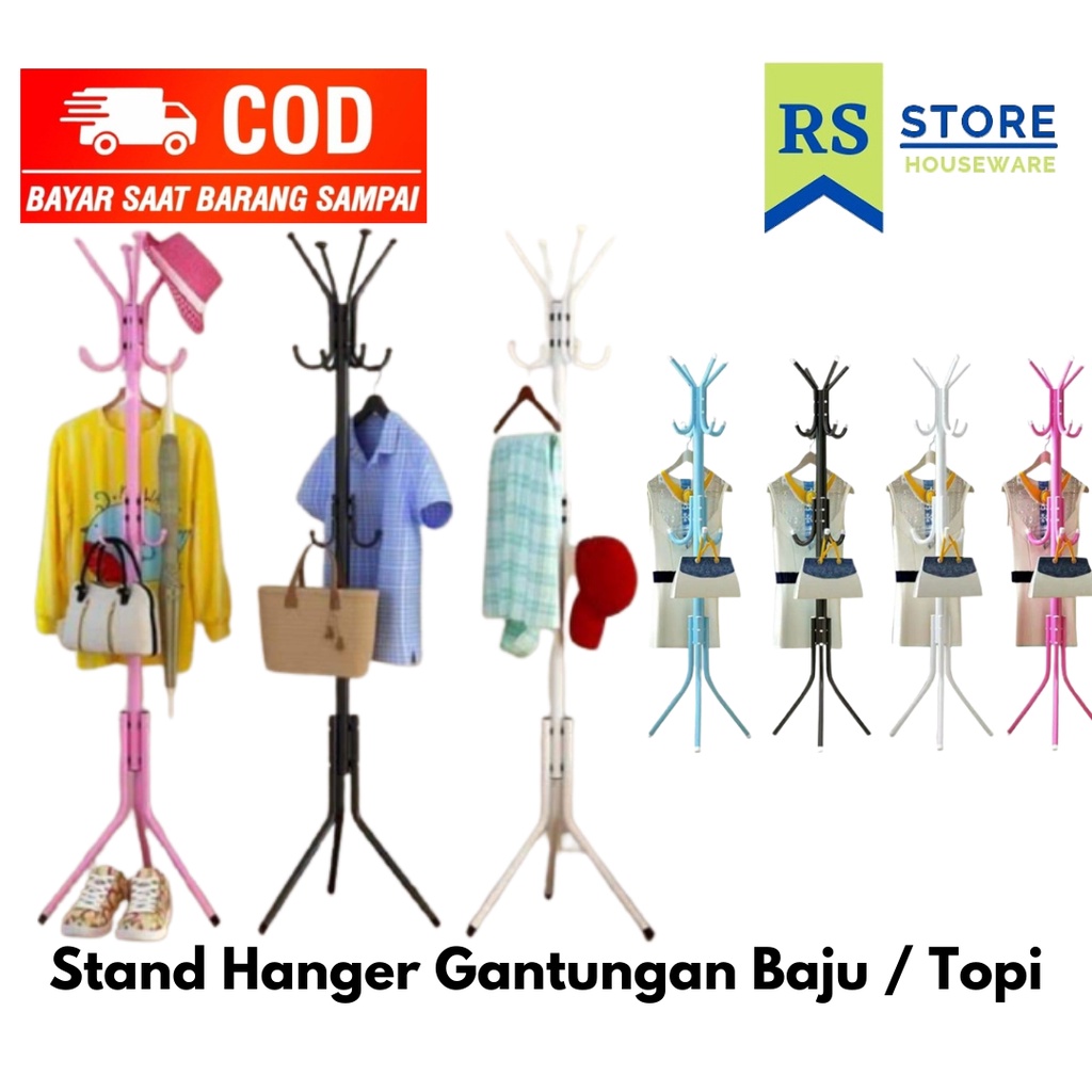 Jual Stand Hanger Gantungan Tiang Baju Berdiri Gantungan Topi Baju Tas Gantungan Baju 8239