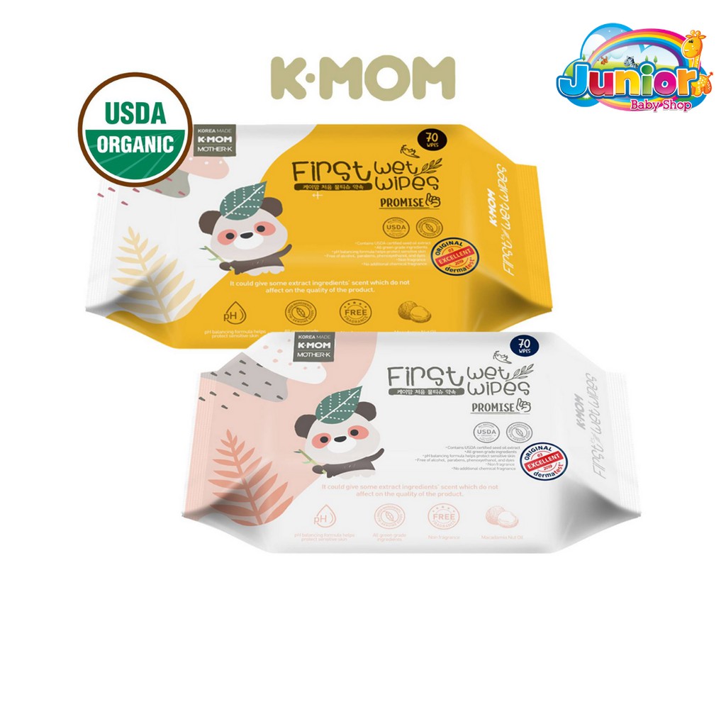 K-MOM First Wet Wipes 70pcs Promise