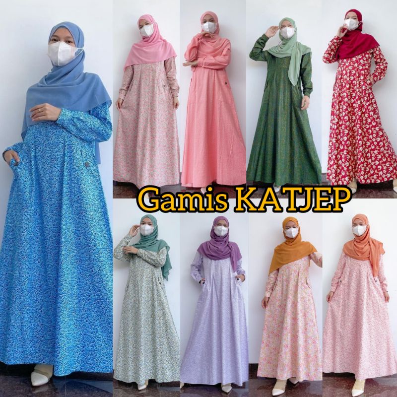 Navy L / Gamis KATJEP Sekararum / reseller sekararum fashion / gamis kajep sekararum