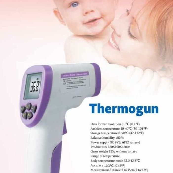 Thermometer infrared Alat Pengukur Suhu Tubuh Thermometer gun Luna RESMI IJIN BNPB