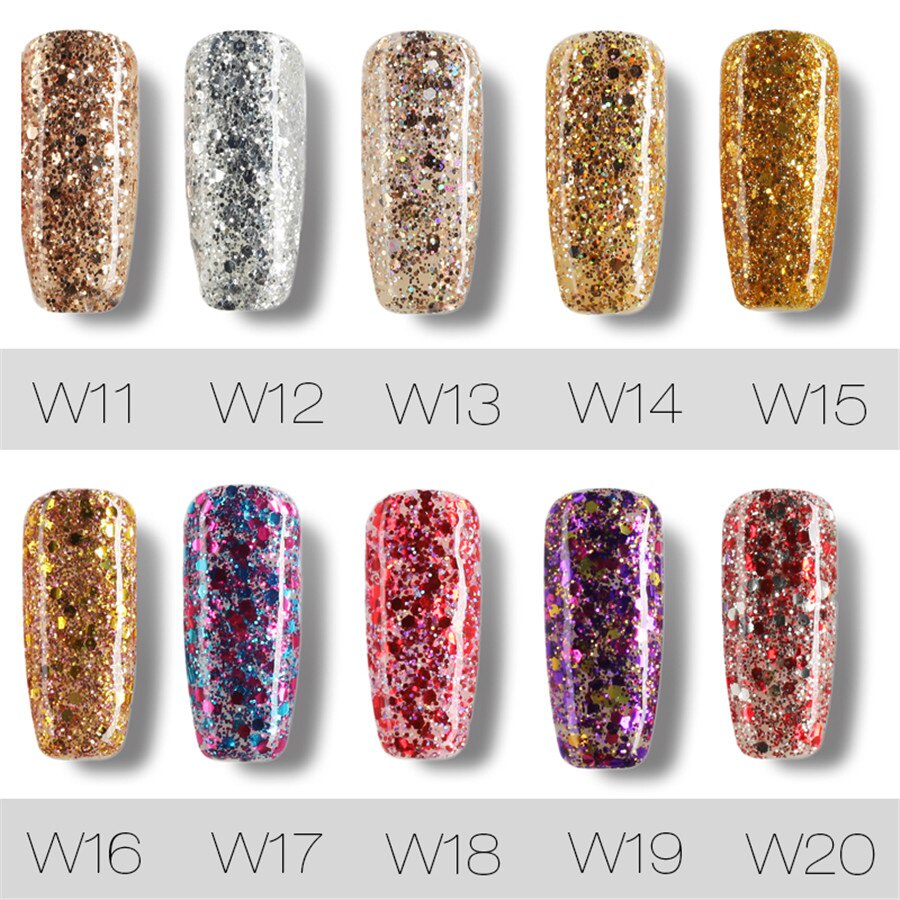 Rosalind Neon Glitter Series 7ml / Rosalind UV Gel Polish Neon Glitter / Kutek Gel / UV Gel Polish Glitter