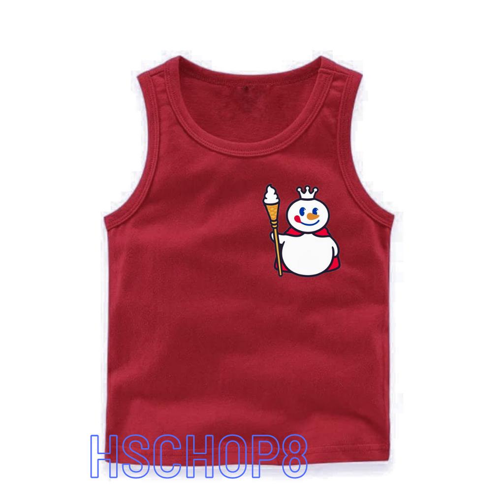 Singlet Anak baju kaos anak Logo MIXUE Unisex Ideal Usia 2-16th Singlet Anak Anak Pakaian Anak Unisex Cowo Cewe