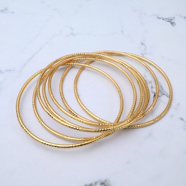 Gelang Keroncong Wanita Emas Imitasi Gelang Xuping Wanita Keroncong Lapis Emas Aksesoris Perhiasan P