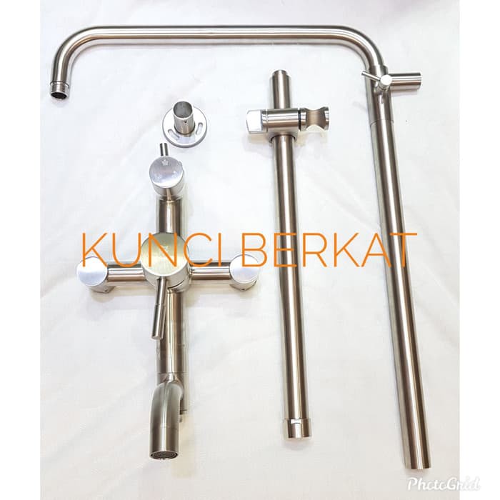 Shower Coloum/Wall Shower/Hand Shower/Kran Panas Dingin/Sus 304/Stainless Doff