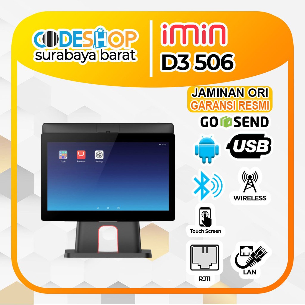 MESIN KASIR ANDROID IMIN D3 506 / D3-506 DUAL LAYAR 15,6&quot; TOUCHSCREN (2GB/16GB)