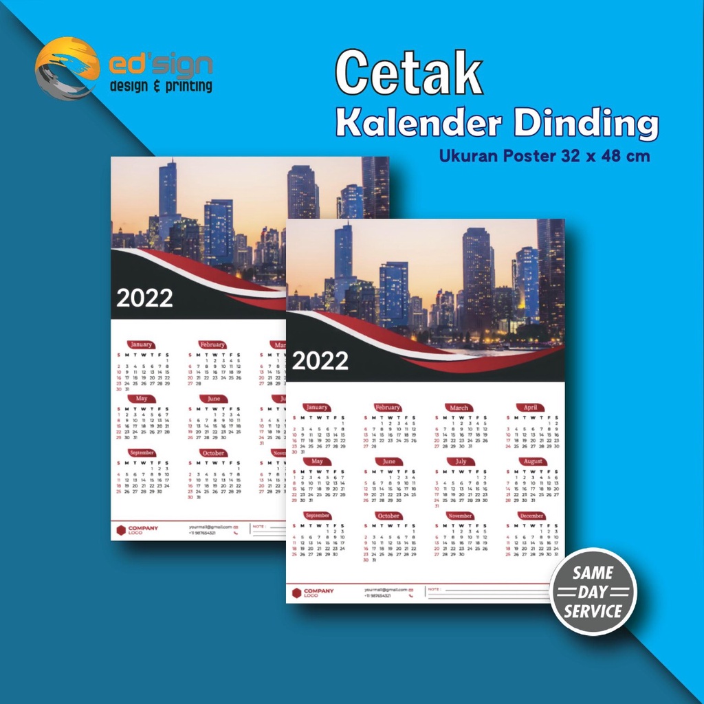 Kalender Dinding 2022 Custom A3 | Kalender Custom | Cetak Kalender Aesthetic Custom | Kalender Foto