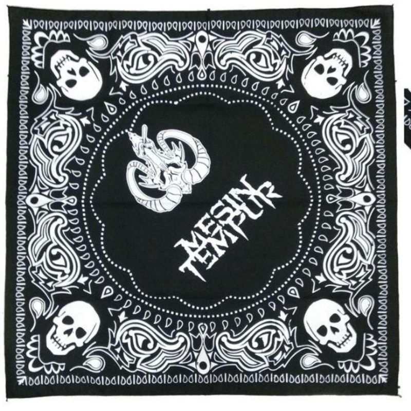 SLAYER MESIN TEMPUR GRINDCORE X GARASI REBEL DISTRO / BANDANA BUFF MASKER IKAT KEPALA XTAB DISTRO