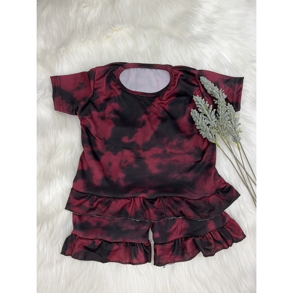 Setelan Anak Anak Rumbai Tie Dye