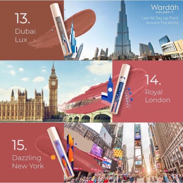 ☘️Yuri Kosmetik☘️ NEW! Wardah Colorfit Last All Day Lip Paint Around the World - Lip Cream