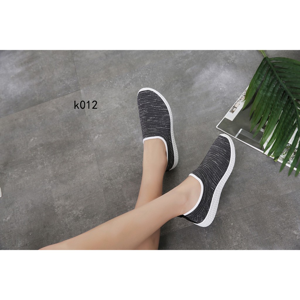 Sepatu Kelsey K012 VO Slip On Hells 2.cm Bahan Kanvas Elastic kualitas Bagus