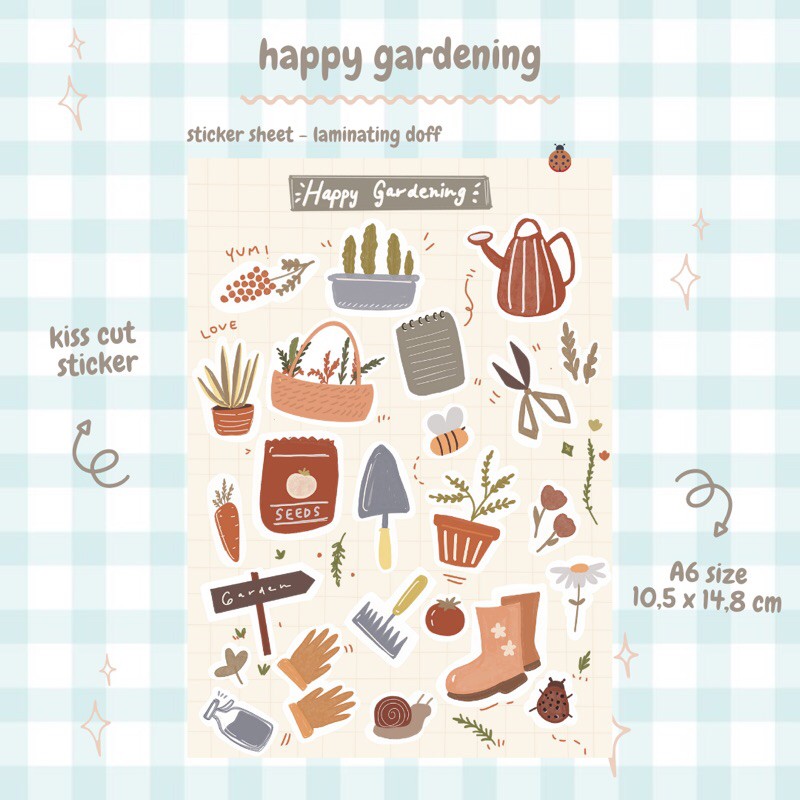 

[Last Stock] Sticker Sheet Happy Gardening