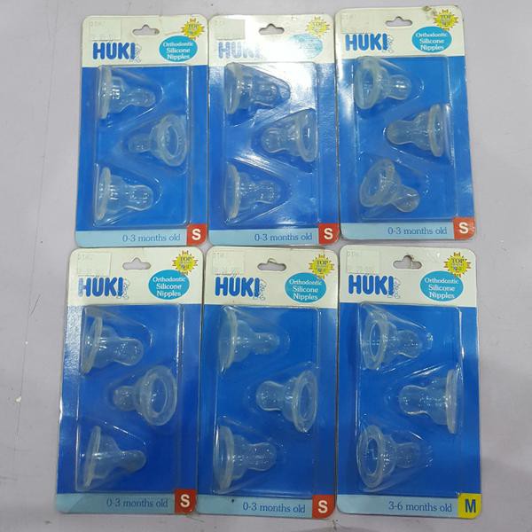 Huki Orthodontic Silicone Nipple isi 3 Dot Bayi