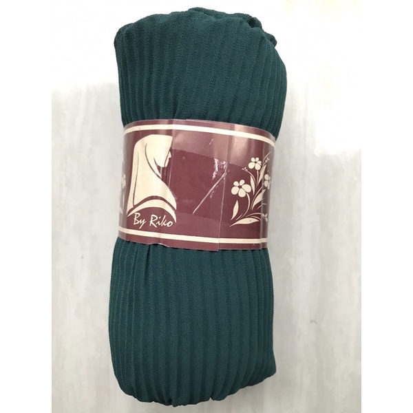 Hijab Pasmina plisket premium / Pasmina Plisket lidi / Pasmina pleated shawl / Pashmina plisket Tanpa Garis Tengah-Tosca (75x175cm)