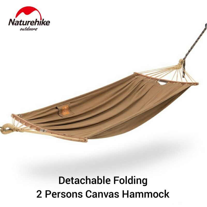 HAMMOCK DOBEL CANVAS NATUREHIKE NH21DC001 2 ORANG TEMPAT TIDUR GANTUNG CAMPING PIKNIK PENDAKI GUNUNG