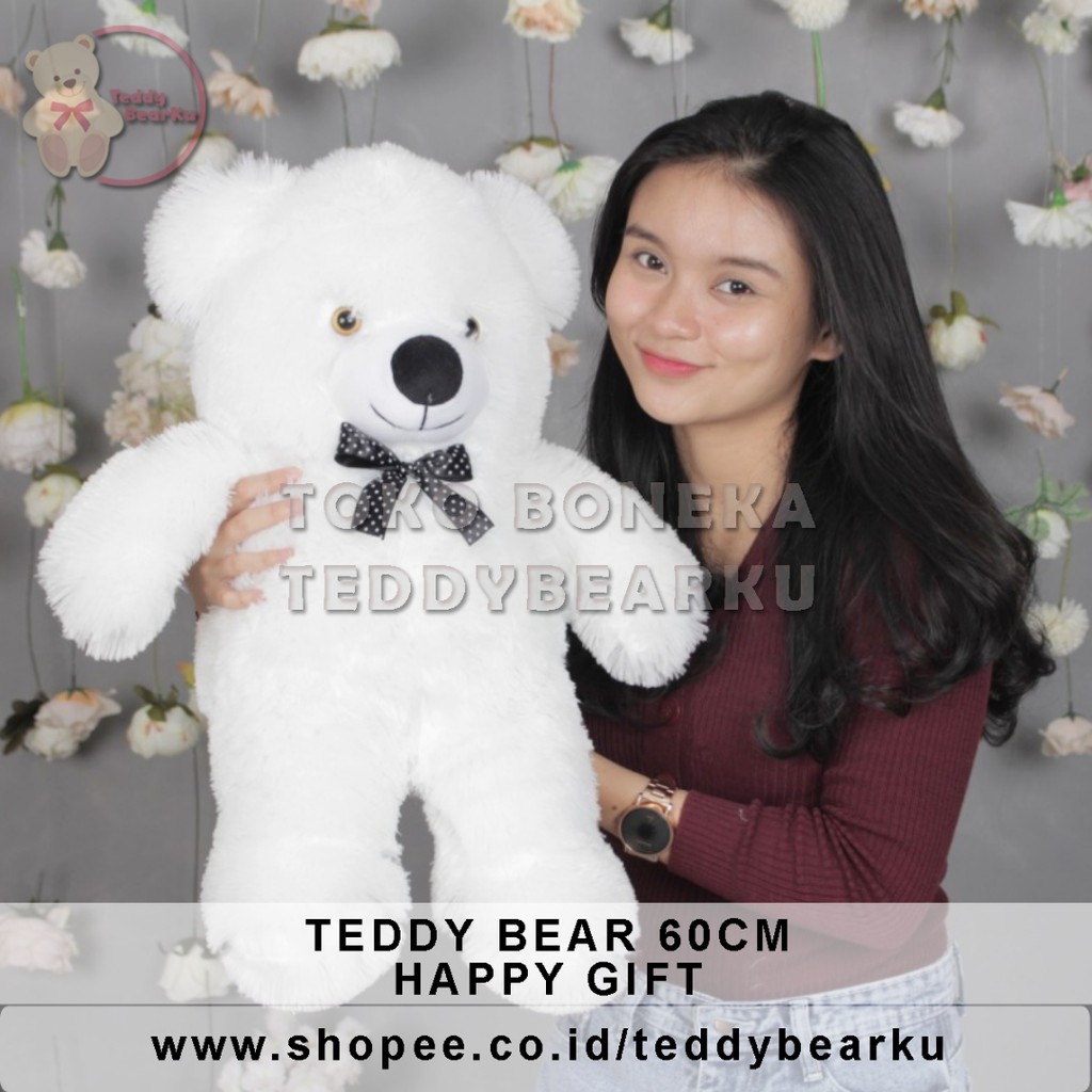 TERMURAH! BONEKA BERUANG TEDDY BEAR XL 60CM MALL HAPPY GIFT PRODUSEN LANGSUNG