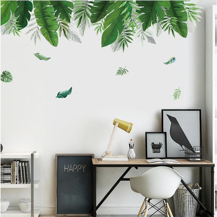 Reliza Wall Sticker Hanging Green Leaves Stiker Dinding XL8361