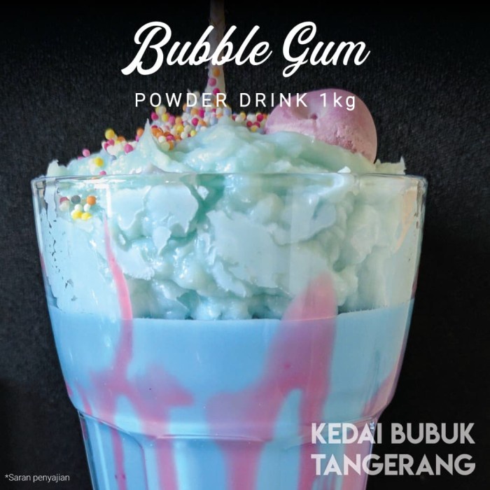

BUBUK MINUMAN BUBBLEGUM BUBBLE DRINK POWDER DRINK 1KG JAVALAND