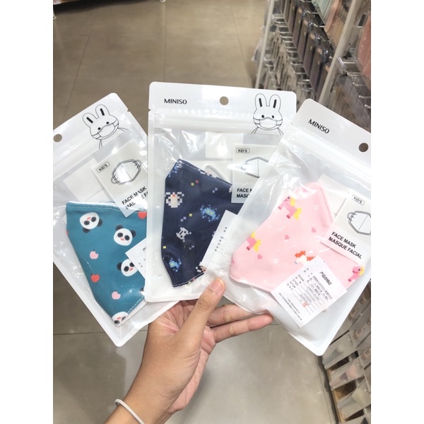 MASKER ANAK MINISO ZOO SERIES PRINTED FACE MASK