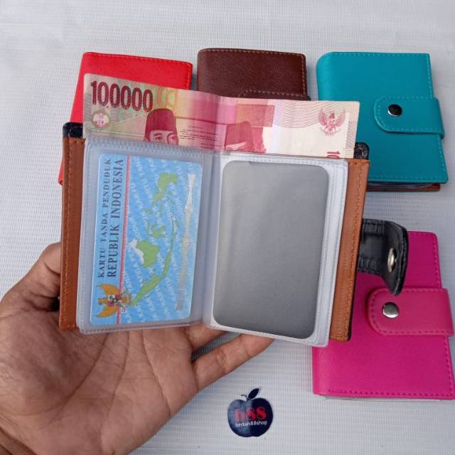 Card Holder Dompet Kartu 14 Slot 1 Slot Uang Premium Polos Series