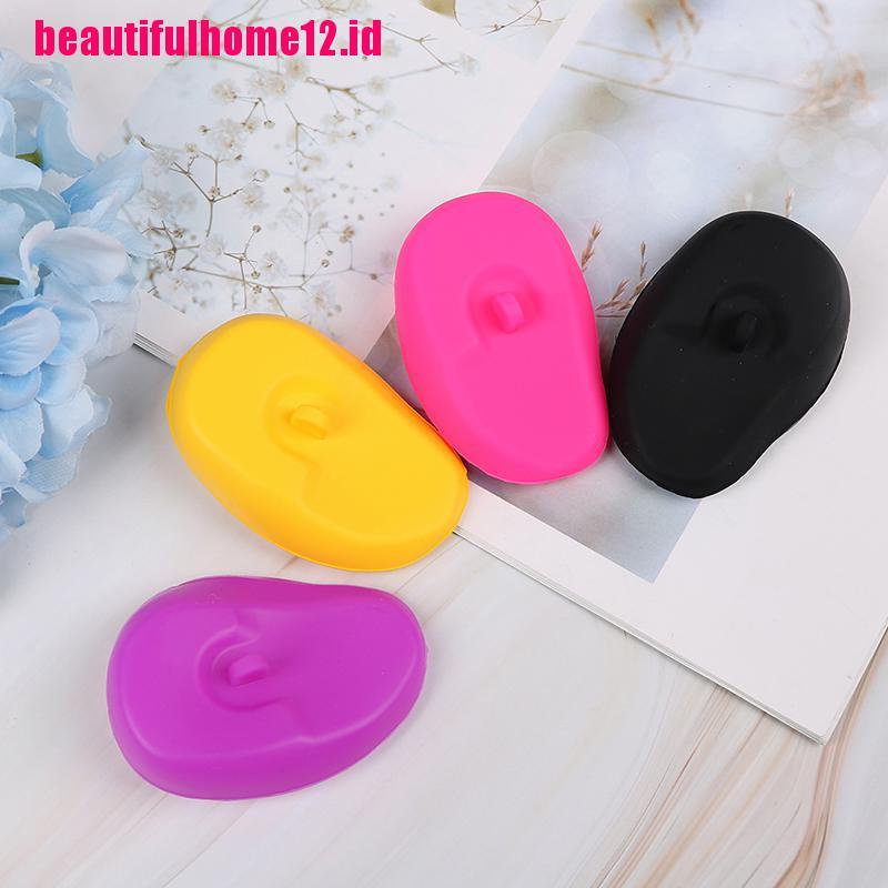 2pcs Penutup Telinga Bahan Silikon Reusable Untuk salon