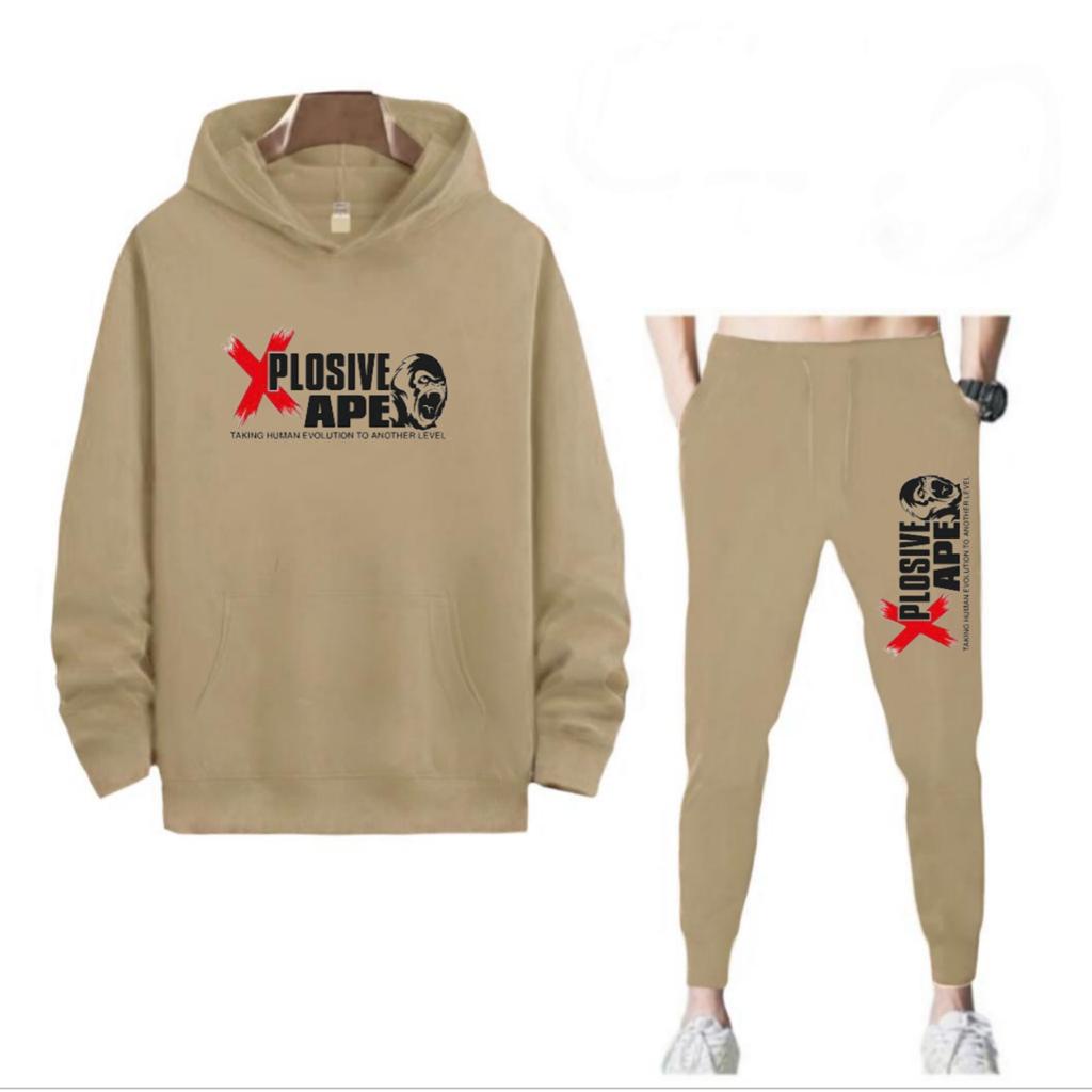 SETELAN XPLOSIVE APE JOGGER DAN HOODIE BAHAN TEBAL NYAMAN DIPAKAI TERLARIS