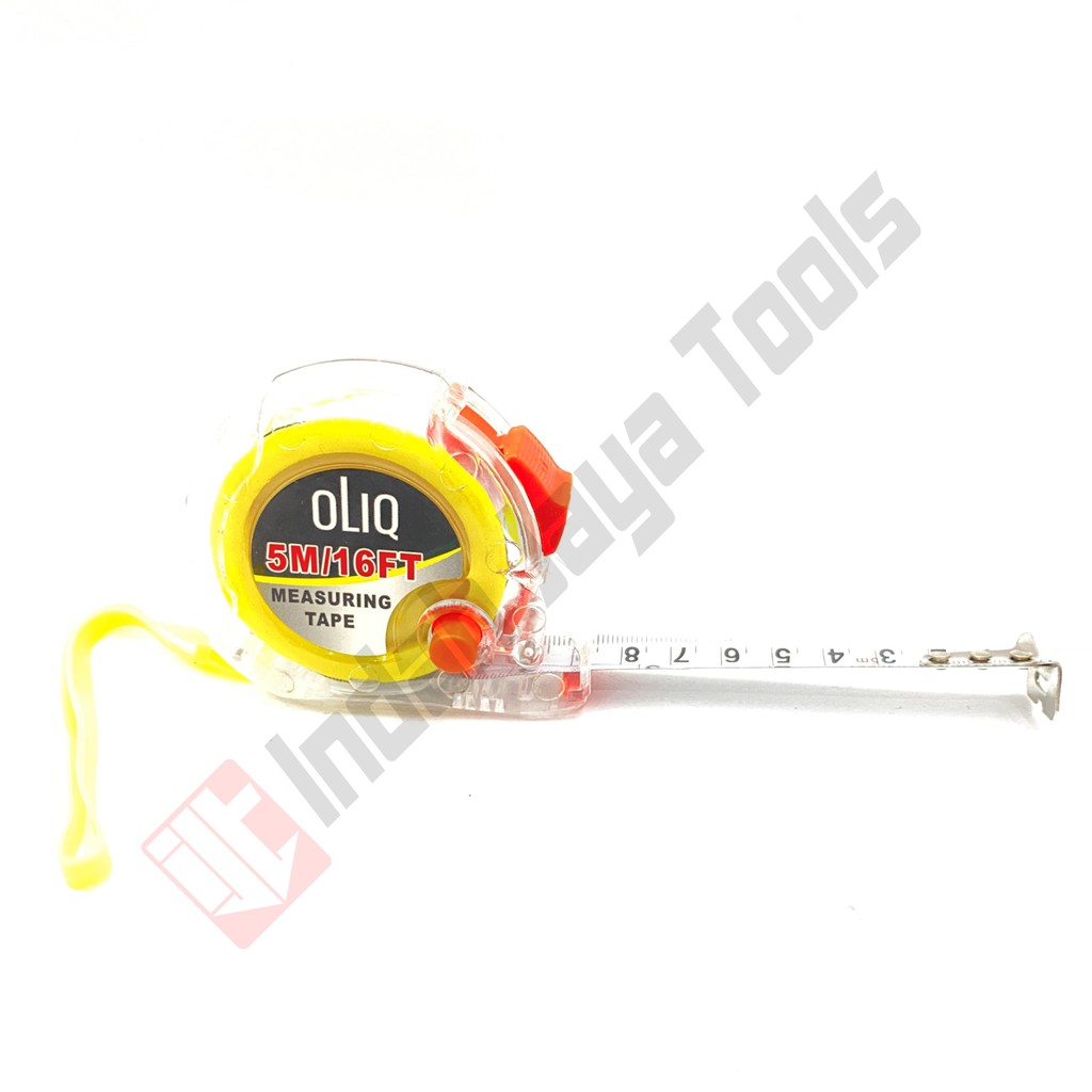 OLIQ Rol Meter Meteran 5 Meter Transparan - Measuring Tape