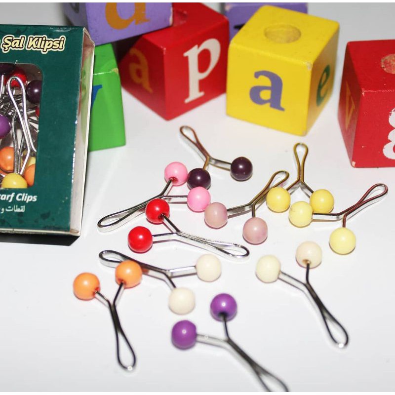 Klip jilbab jepit pengganti jarum pentul asli IMPOR turki original