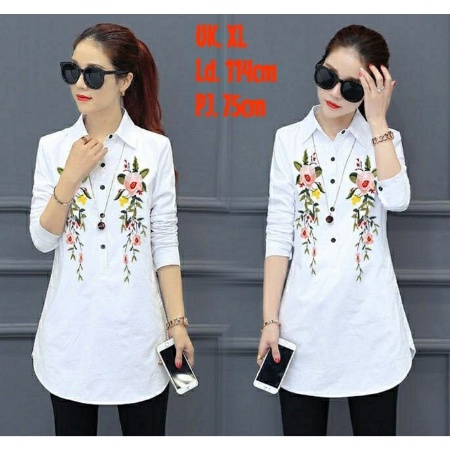 Baju Atasan Kemeja Hem Rose Wanita Remaja Modern Termurah kekinian Model Terbaru Trend kekinian 2022