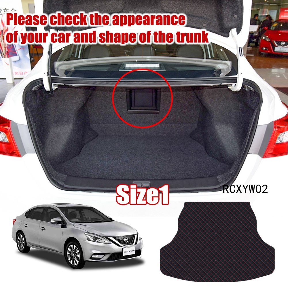 Matras Bagasi Mobil Bahan Kulit Untuk Nissan Sentra B17 Sylphy Pulsar 2012 2013 2014-2019