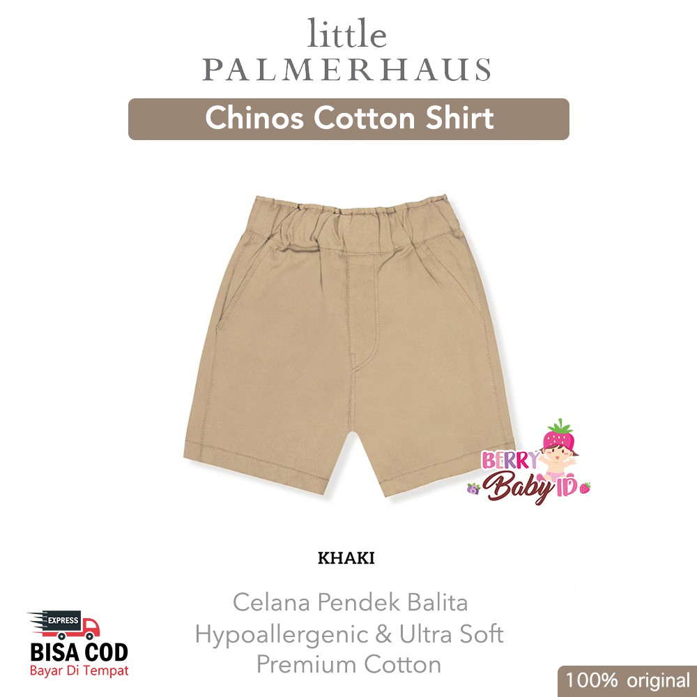 Little Palmerhaus Chinos Cotton Shorts Chino Celana Pendek Bayi Anak Balita Berry Mart