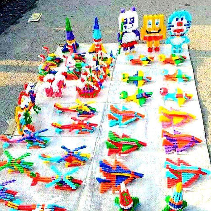Mainan Edukasi Anak - Aneka Meronce Lego Creatif Mainan Anak perempuan laki Anak Bayi - edukatif-4