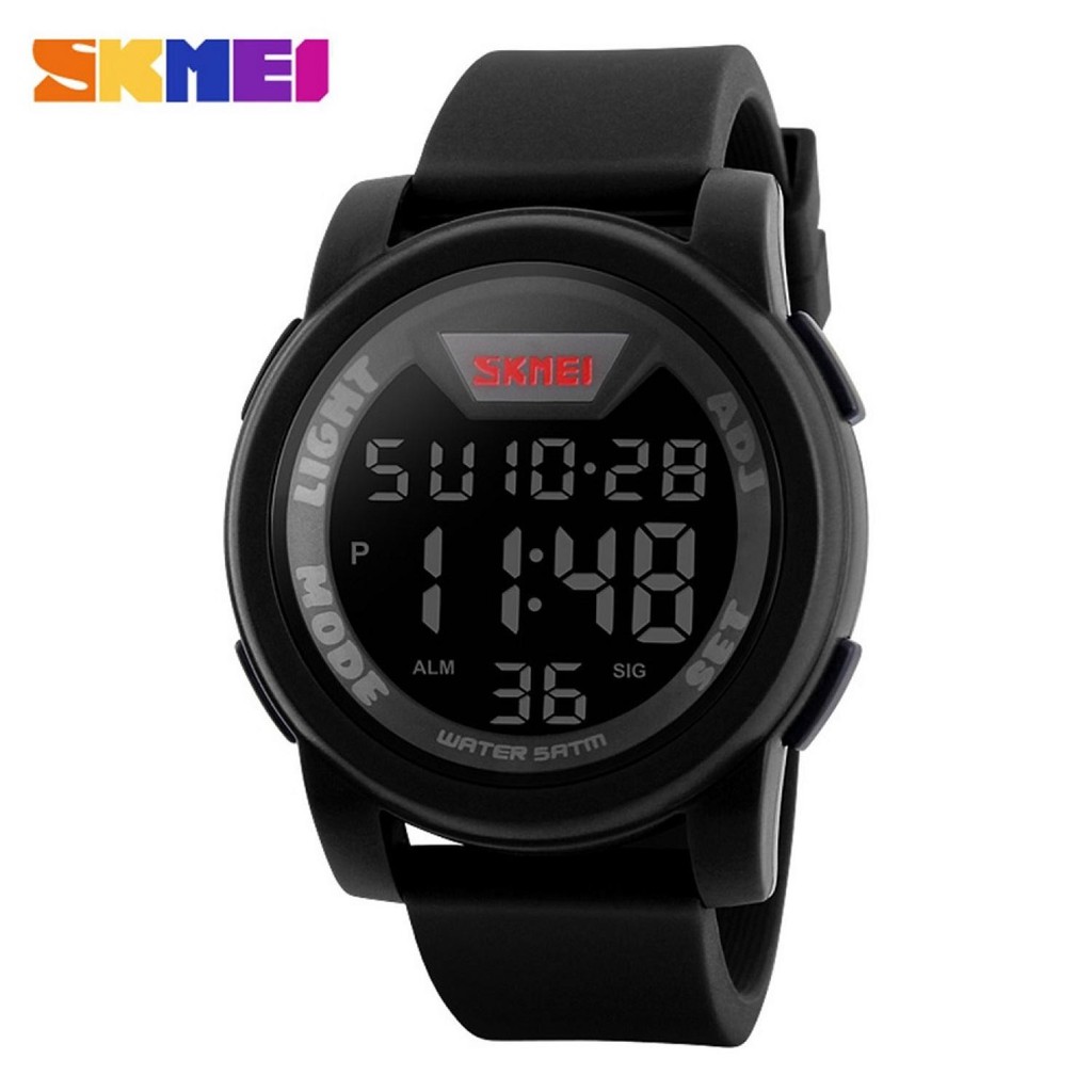 Jam Tangan Trendy Digital Pria JT 114 Jamtangan Skmei Cowo Terbaru Skemei Karet Silicone Berkualitas