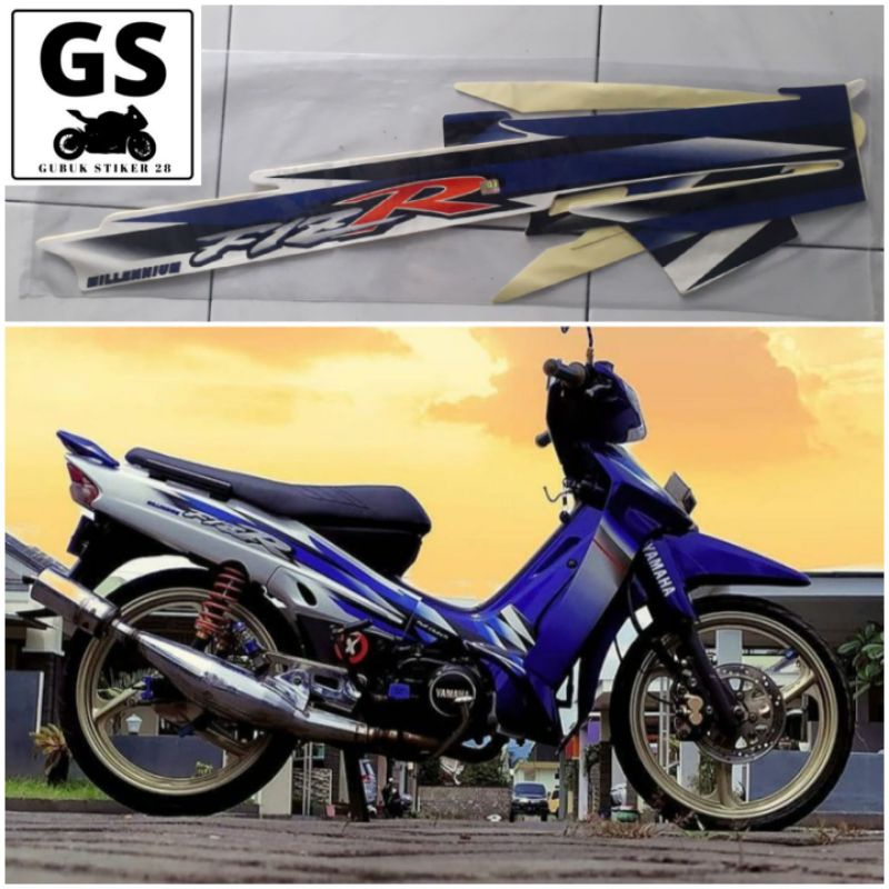 STRIPING STIKER LIS BODY MOTOR YAMAHA FIZ R MILLENIUM BIRU