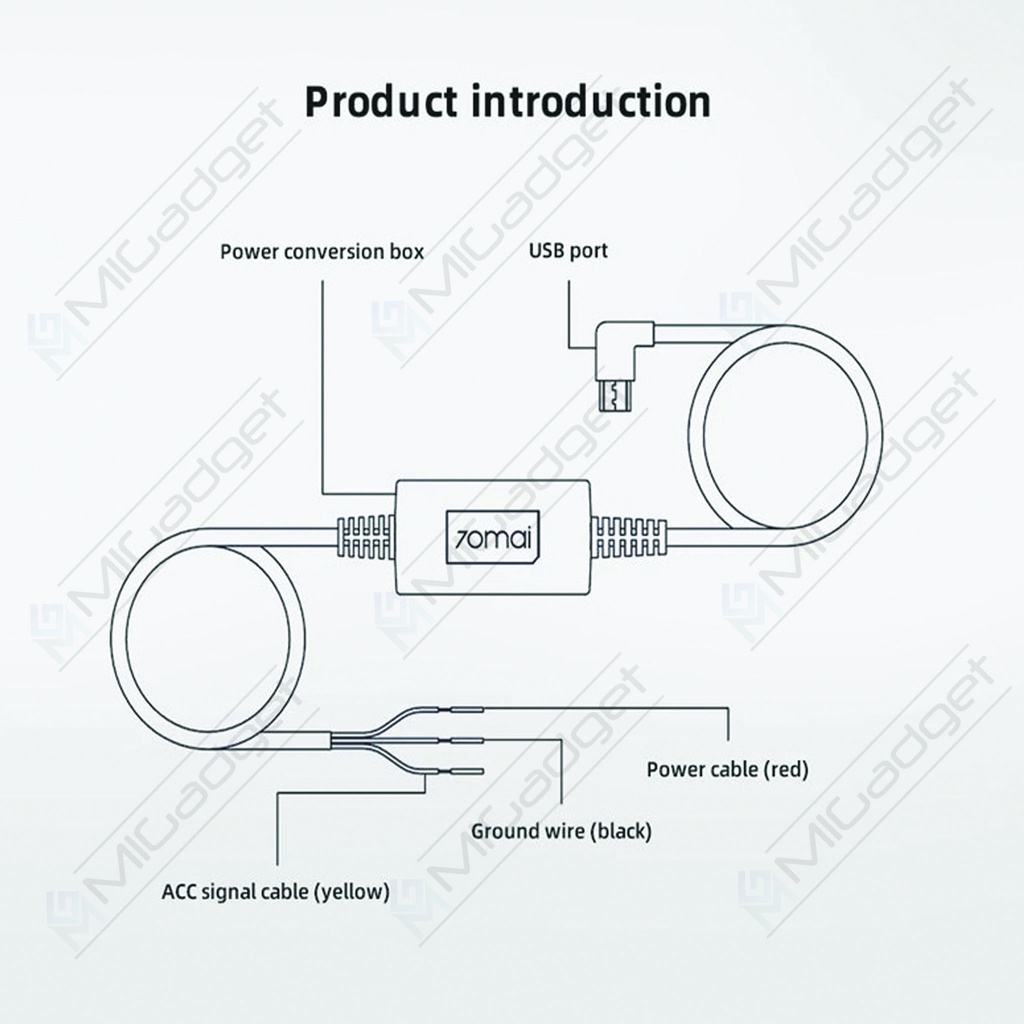 70Mai Hardwire Kit Hardware Kit 24H Parking Monitoring Kit