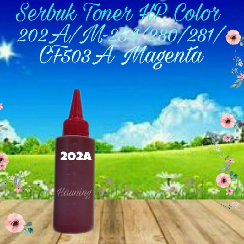 Serbuk Toner HP 202A M254 M254dw M280 M280nw M281 M281dw M281fdw M281cdw CF503A Magenta 1x Isi