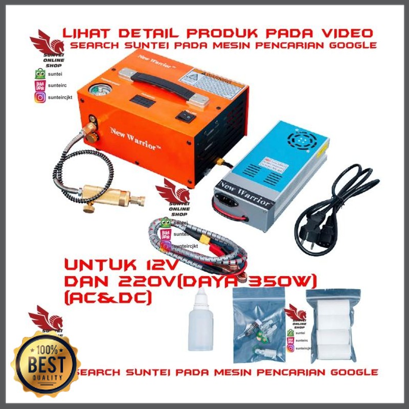 Promo murah                  Any Shop -  Kompresor PCP New Warrior / Compressor PCP Portable New