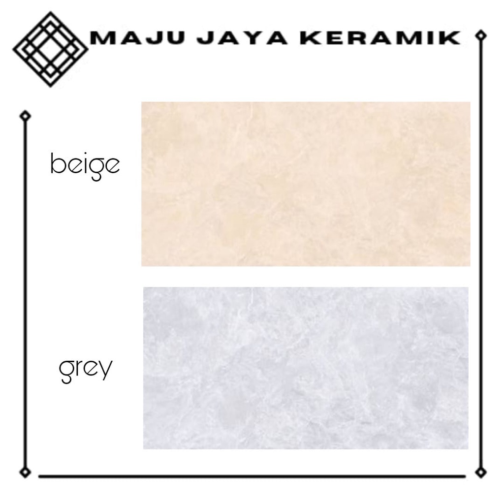 KERAMIK DINDING GLOSSY 30X60 CREAM ABU | KERAMIK KAMAR MANDI | MOTIF MARBLE | MULIA YUKKI