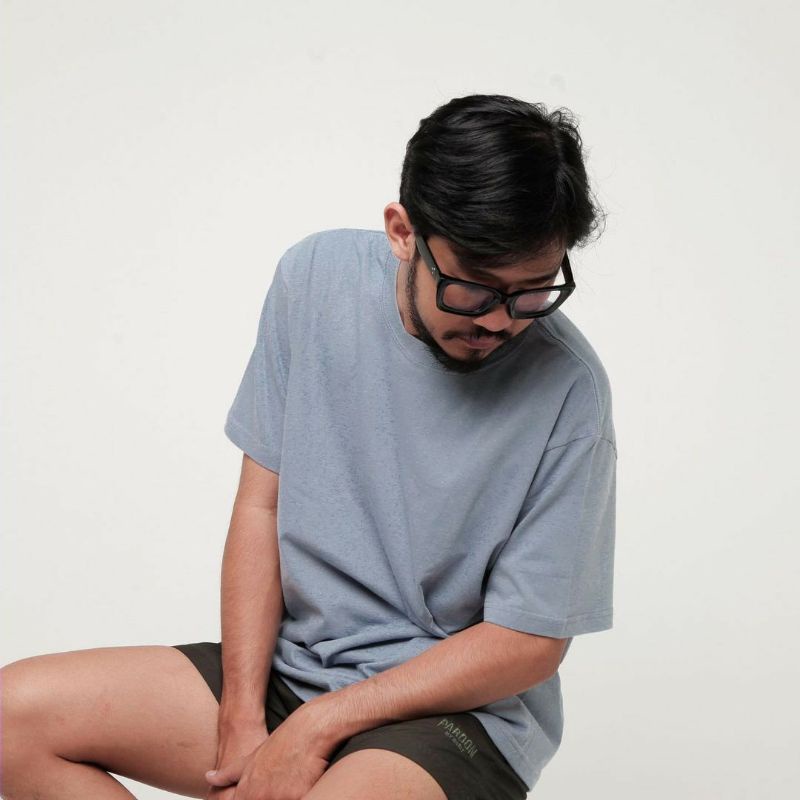 T-shirt Basic Oversize Stone Blue | Kaos Polos Oversize Stone Blue