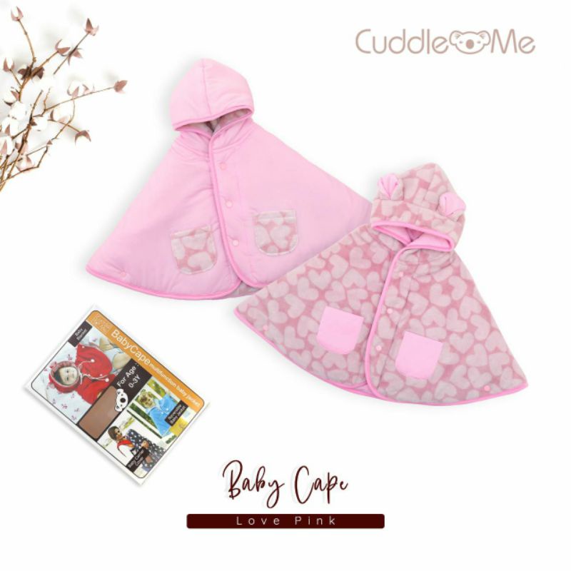 Jaket Anak CuddleMe BabyCape | Mantel Bayi Balita Cuddle Me Baby Cape | Grosir Cuddle Me BabyCape-Love Pink