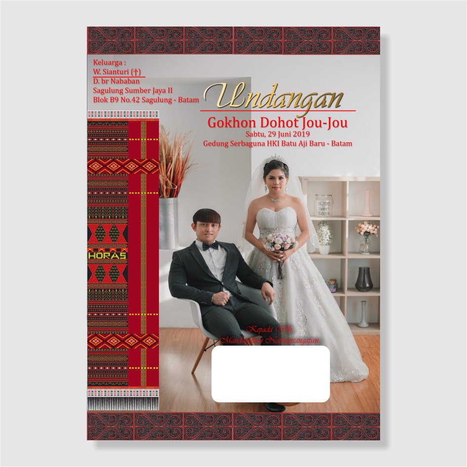 Undangan Batak Minimal 100 Lembar