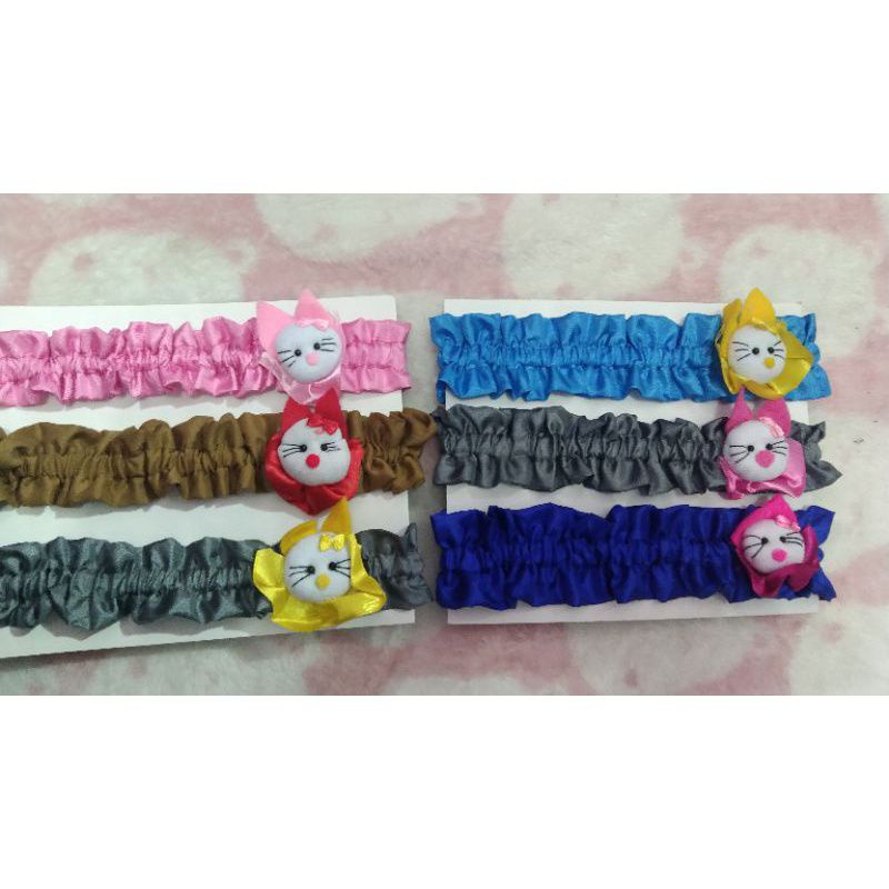 Bando rufle bayi/ bandana anak +boneka