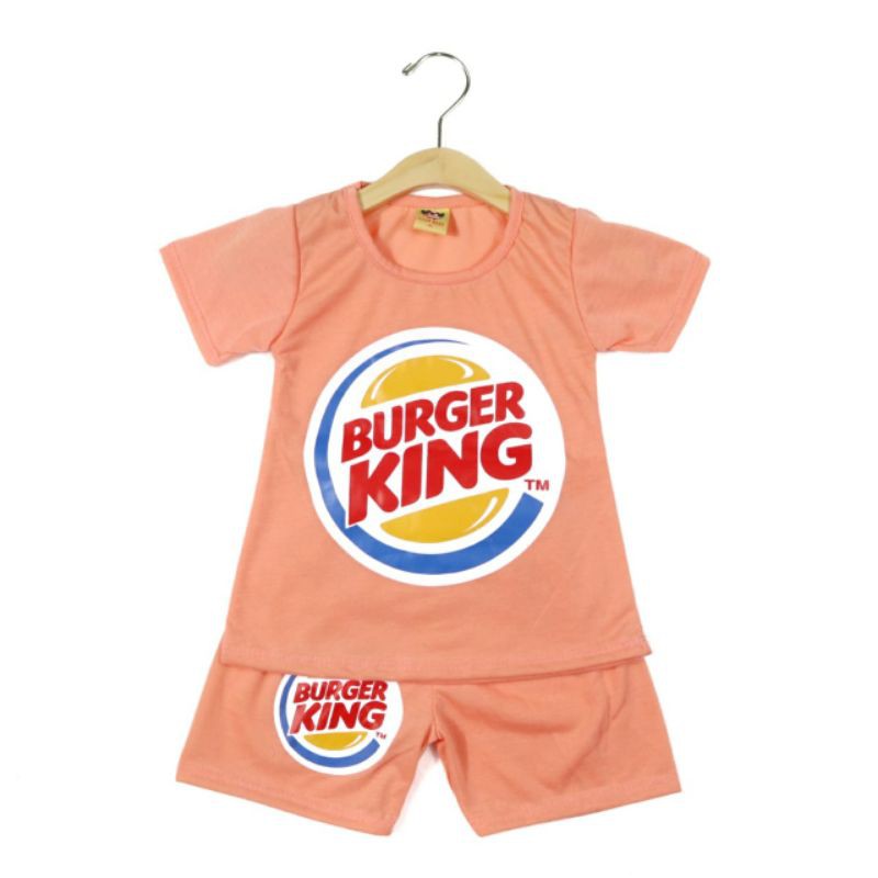 SETELAN SIKUNING PAKAIAN BAJU ANAK PEREMPUAN 2-6 TAHUN MOTIF BUNGER KING