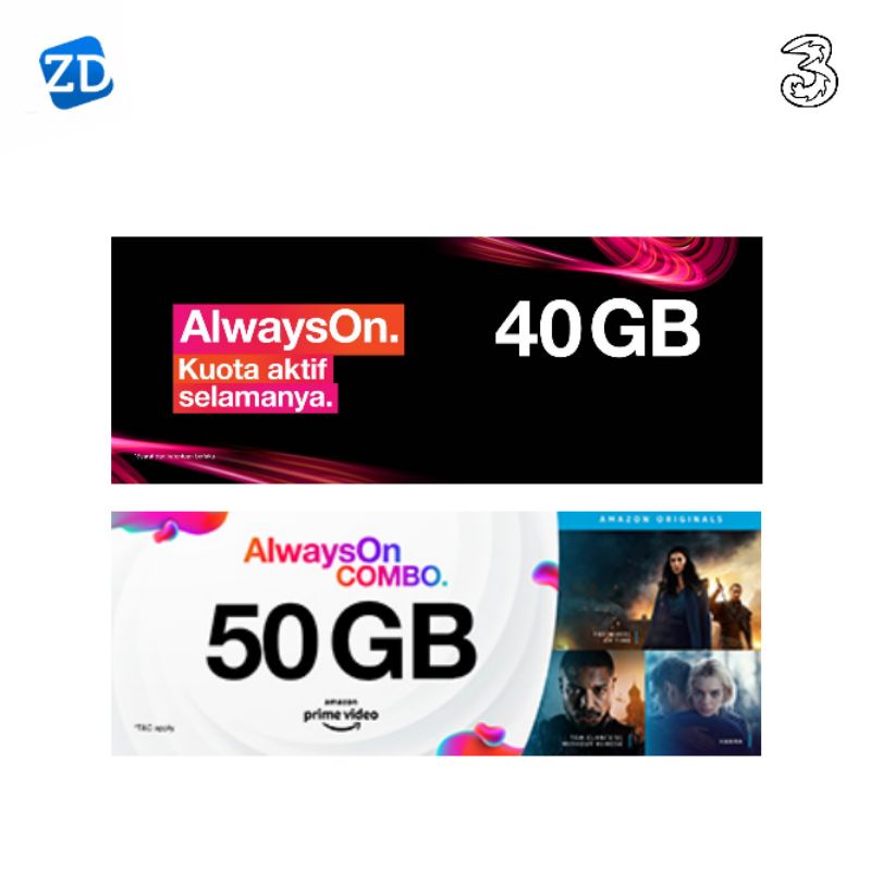 Promo Isi Ulang Kuota Tri AON 40GB 50GB