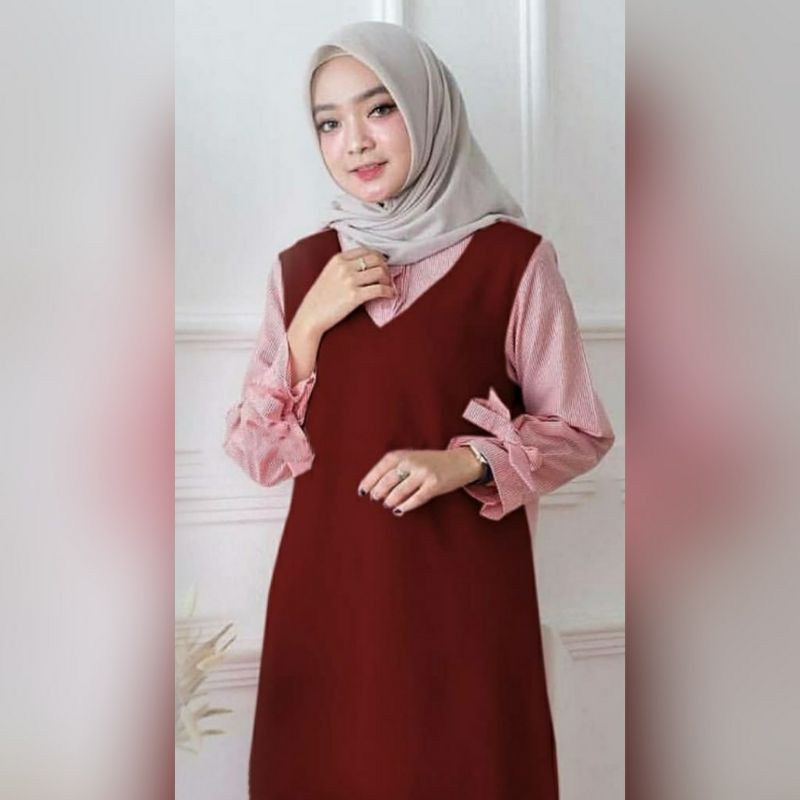 Selina tunik | ATASAN MUSLIM WANITA R_PROJECT | SIZE JUMBO 5L XXXL XXL XL L M S