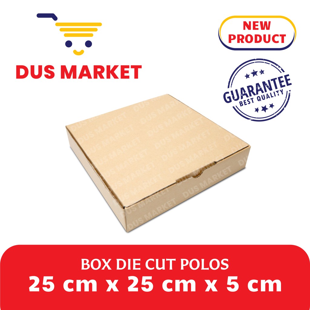 

Kardus Box Karton Die Cut 25X25X5 Polos - Baru - Murah