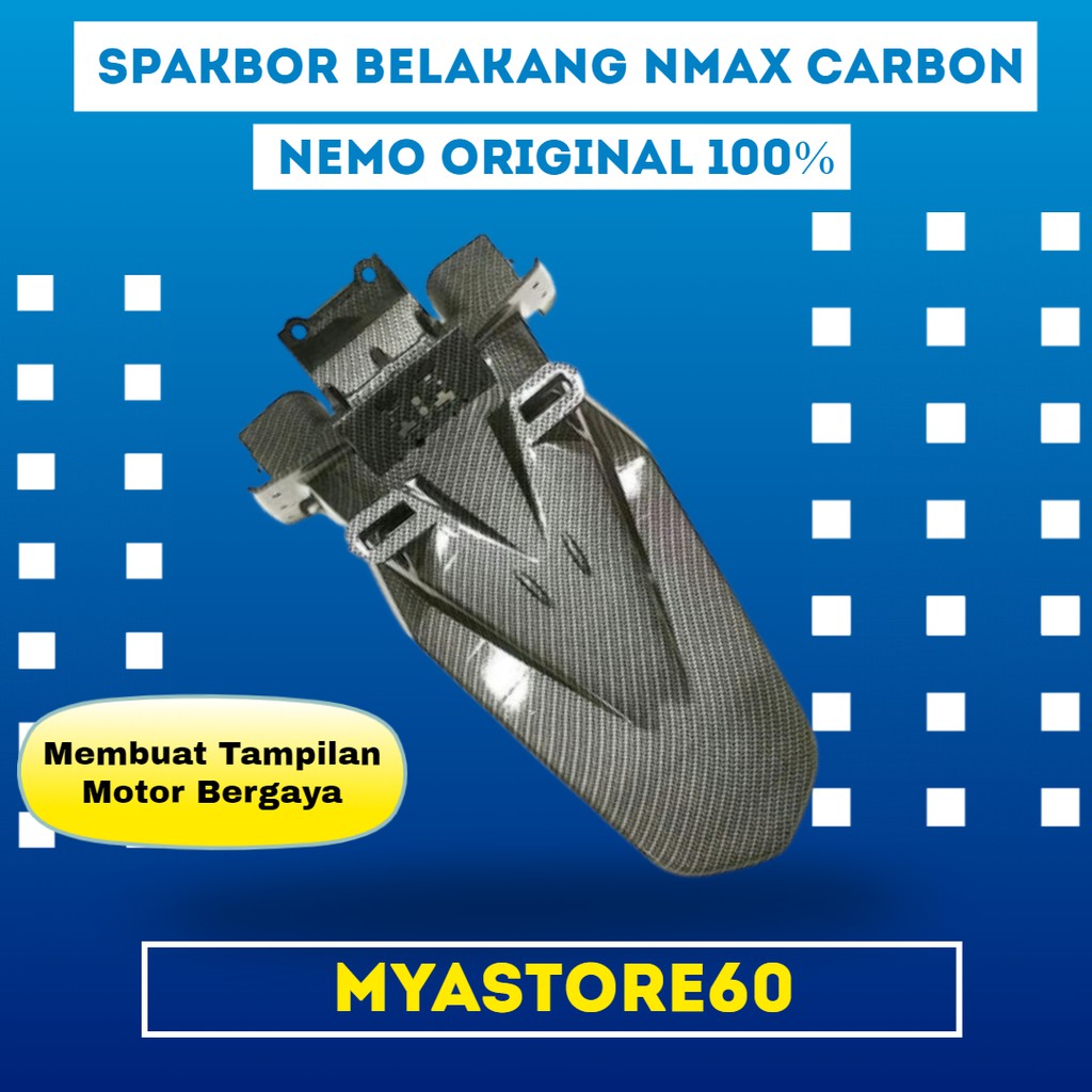 Spakbor Belakang Nmax Carbon Nemo / Buntut Spakbord Nmax Belakang Nemo Variasi Nmax Aksesoris Nmax